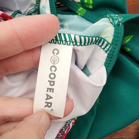 Cocopear Green Floral‎ Swim Dress Swim Suit - Picture 6 of 8